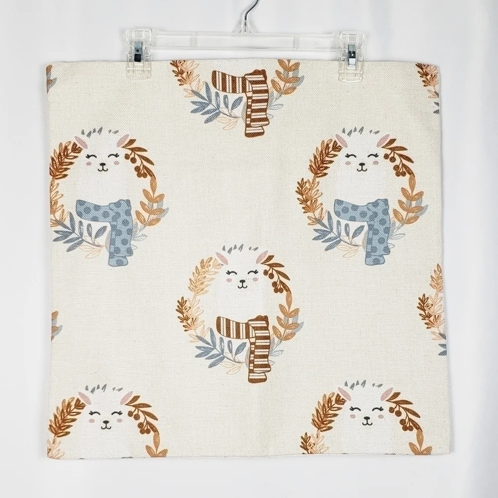 Llama scarf pillowcase autumn winter